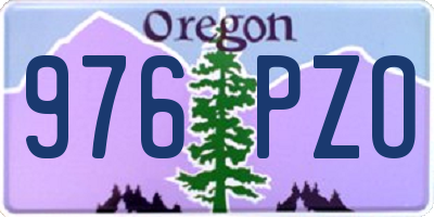 OR license plate 976PZO