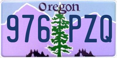 OR license plate 976PZQ