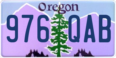 OR license plate 976QAB