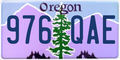 OR license plate 976QAE