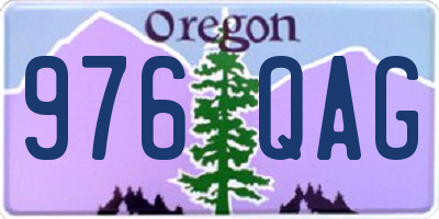 OR license plate 976QAG