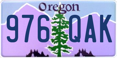 OR license plate 976QAK