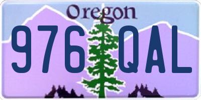 OR license plate 976QAL