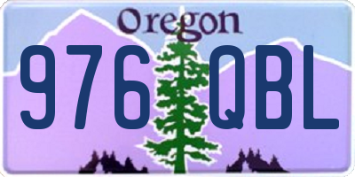 OR license plate 976QBL