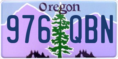 OR license plate 976QBN