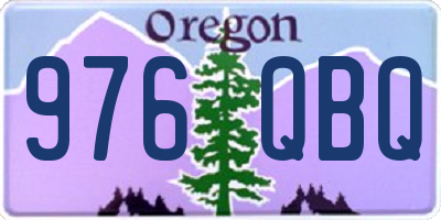 OR license plate 976QBQ