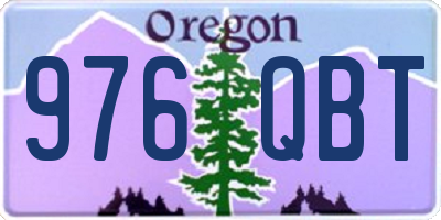 OR license plate 976QBT