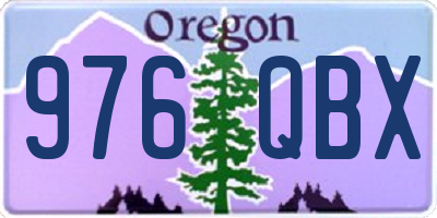 OR license plate 976QBX