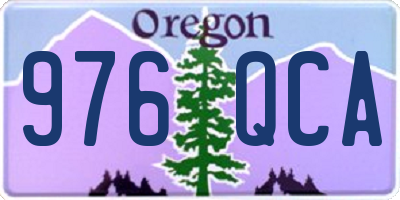 OR license plate 976QCA