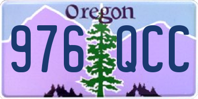 OR license plate 976QCC