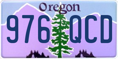 OR license plate 976QCD
