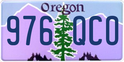 OR license plate 976QCO