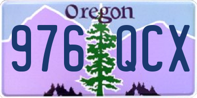 OR license plate 976QCX