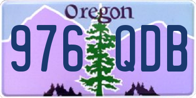 OR license plate 976QDB