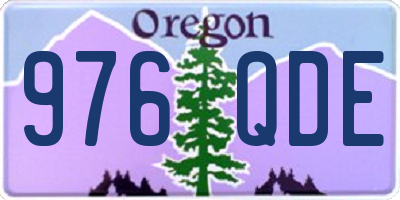 OR license plate 976QDE
