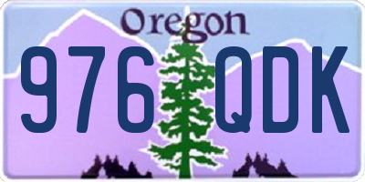 OR license plate 976QDK