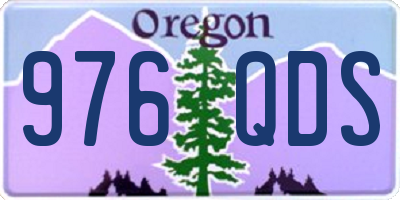 OR license plate 976QDS