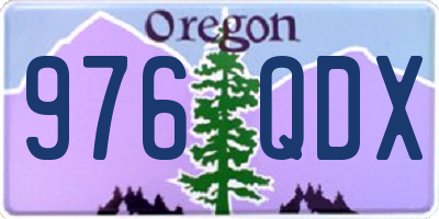 OR license plate 976QDX
