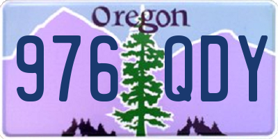 OR license plate 976QDY