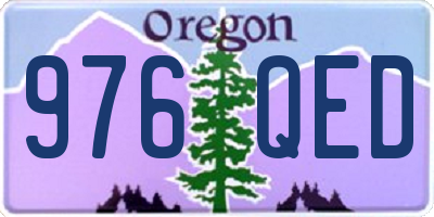 OR license plate 976QED