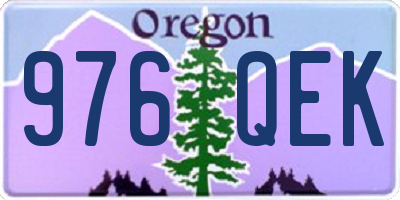 OR license plate 976QEK