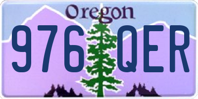 OR license plate 976QER
