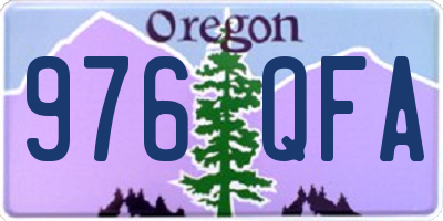 OR license plate 976QFA