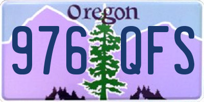 OR license plate 976QFS