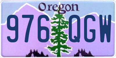 OR license plate 976QGW