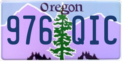 OR license plate 976QIC