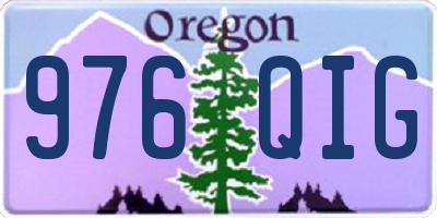 OR license plate 976QIG