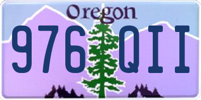 OR license plate 976QII