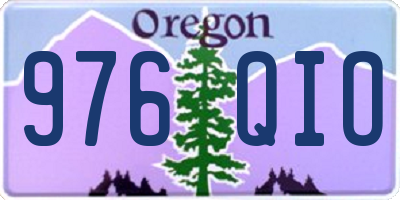 OR license plate 976QIO