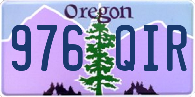 OR license plate 976QIR