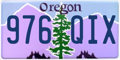 OR license plate 976QIX