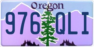 OR license plate 976QLI