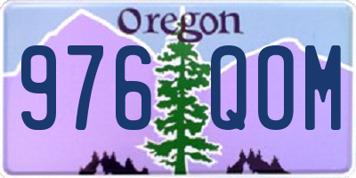 OR license plate 976QOM