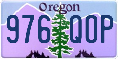 OR license plate 976QOP
