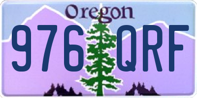 OR license plate 976QRF