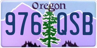 OR license plate 976QSB