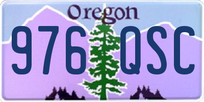 OR license plate 976QSC