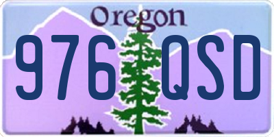 OR license plate 976QSD