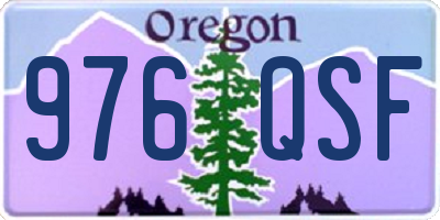 OR license plate 976QSF