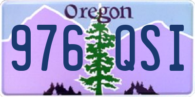 OR license plate 976QSI