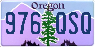 OR license plate 976QSQ