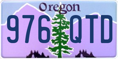 OR license plate 976QTD