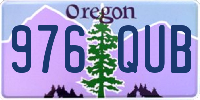 OR license plate 976QUB