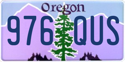 OR license plate 976QUS