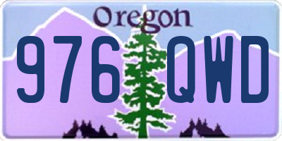 OR license plate 976QWD