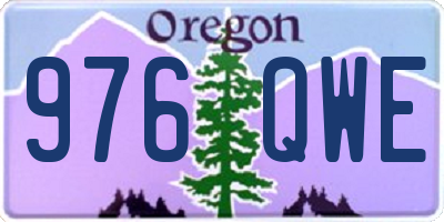 OR license plate 976QWE